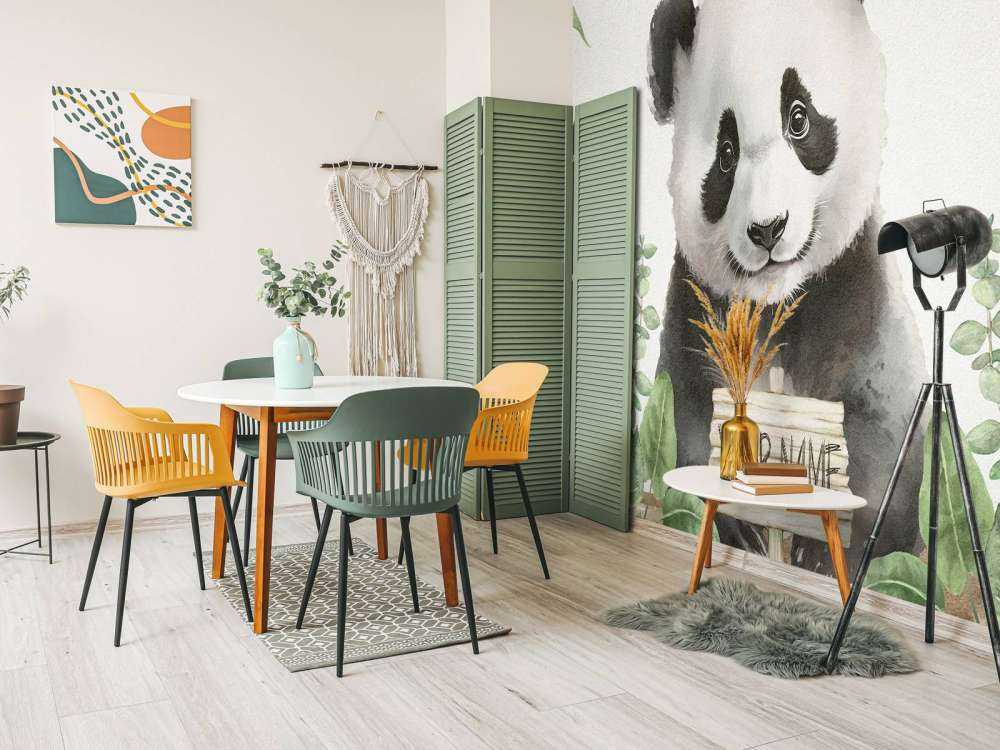 Baby panda in de jungle