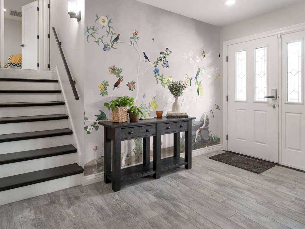 Birds in Garden Panorama 4