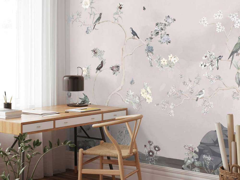 Birds in Garden Panorama 10