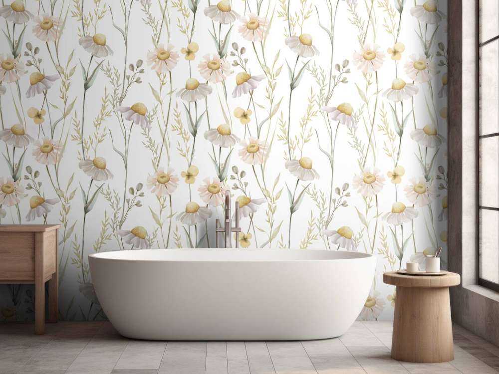 Veld van zomerse flora