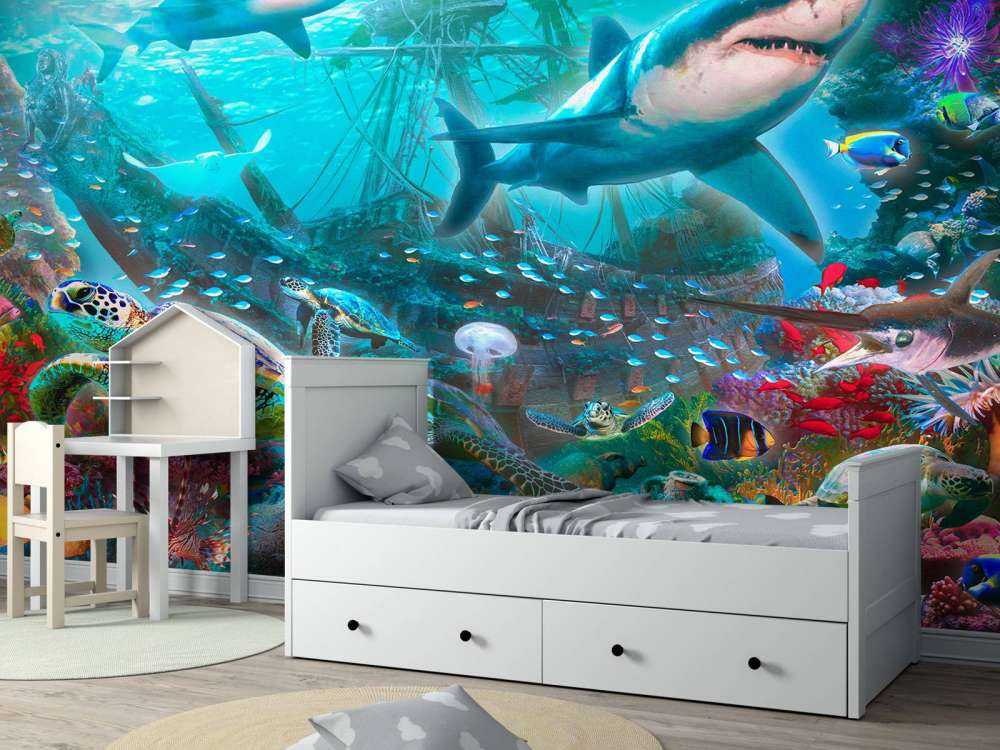 Sharks And Pirate Wreck