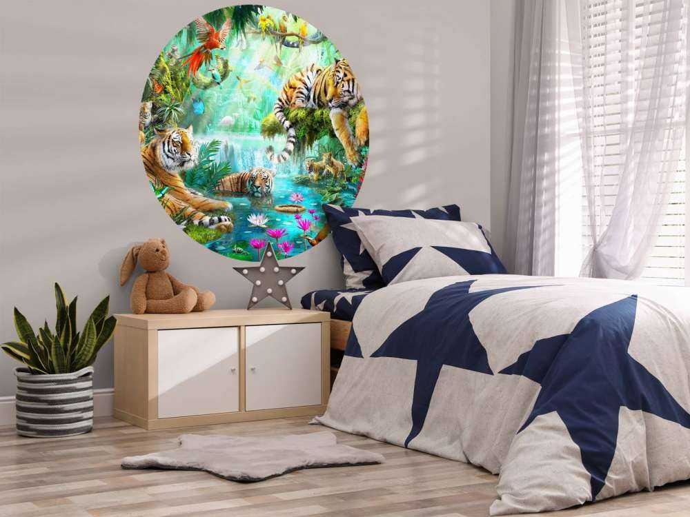 Tigers and Cubs in Lagoon