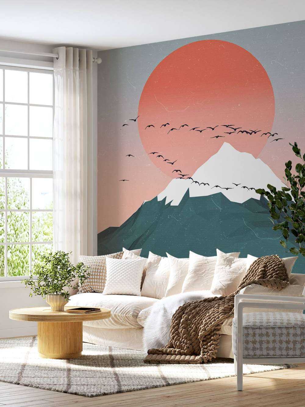 Minimalistische berg illustratie