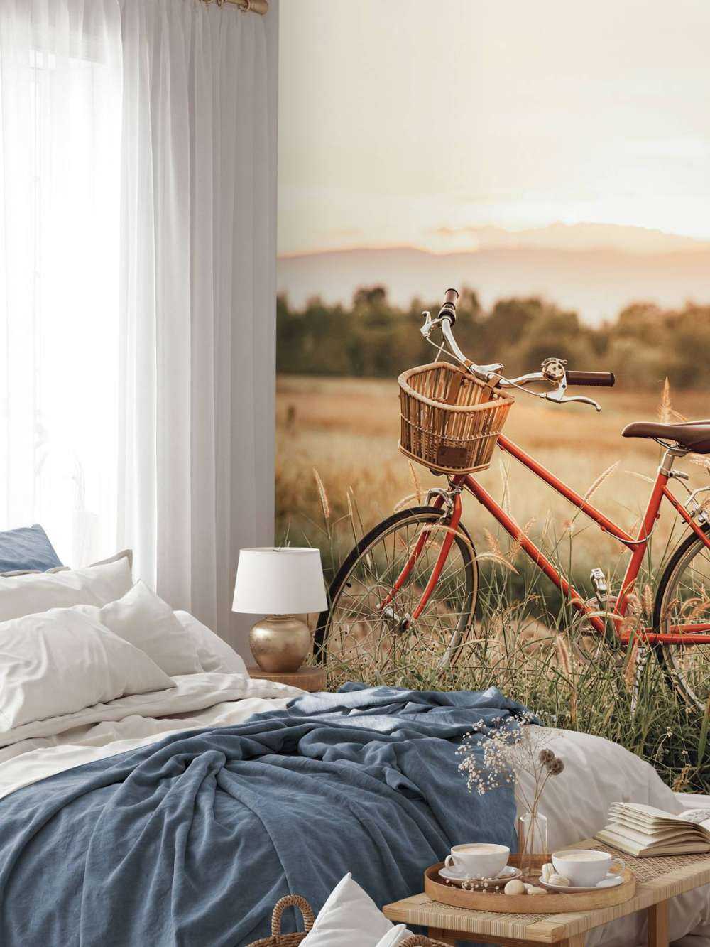 Oude fiets in de zomer