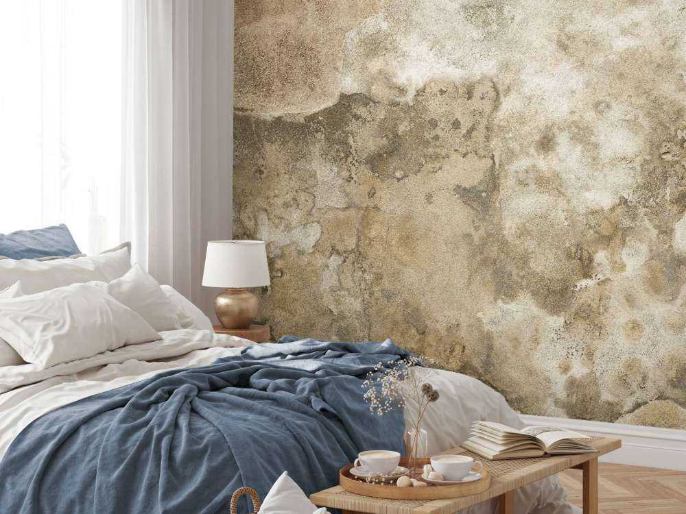 Gelaagde betonnen muur