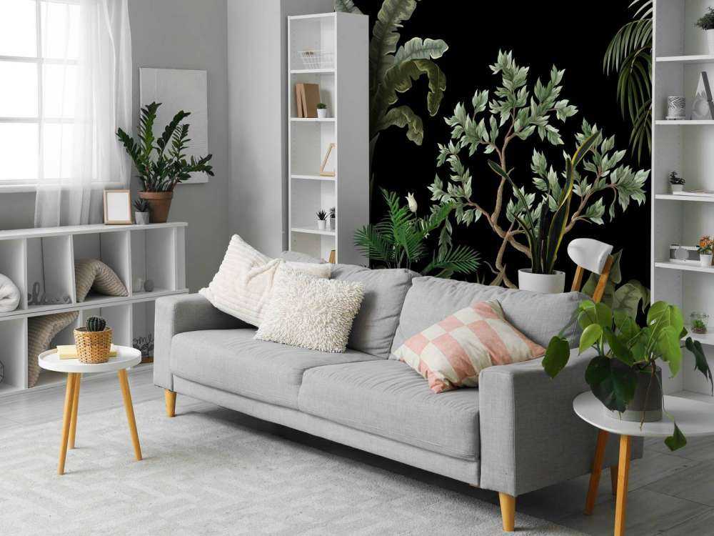 Bomen met een donkere achtergrond