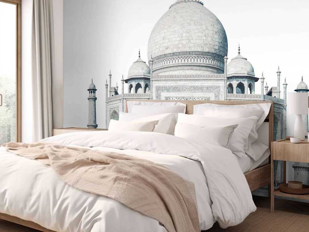 Taj Mahal in zwart-wit