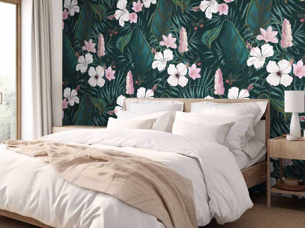 Tropische bloemen patroon