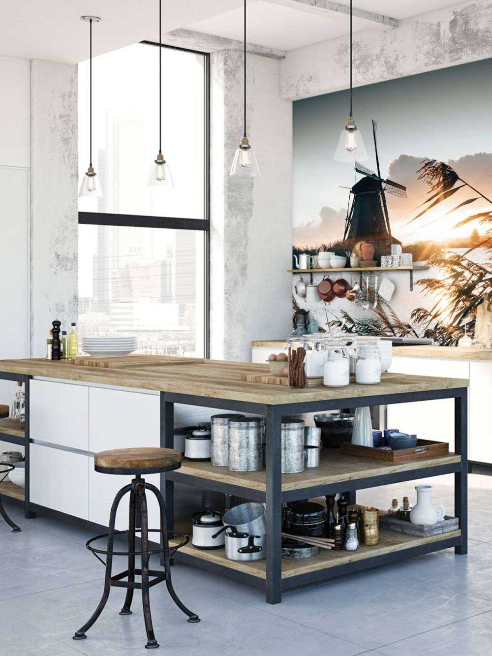 Windmolen bij zonsopkomst