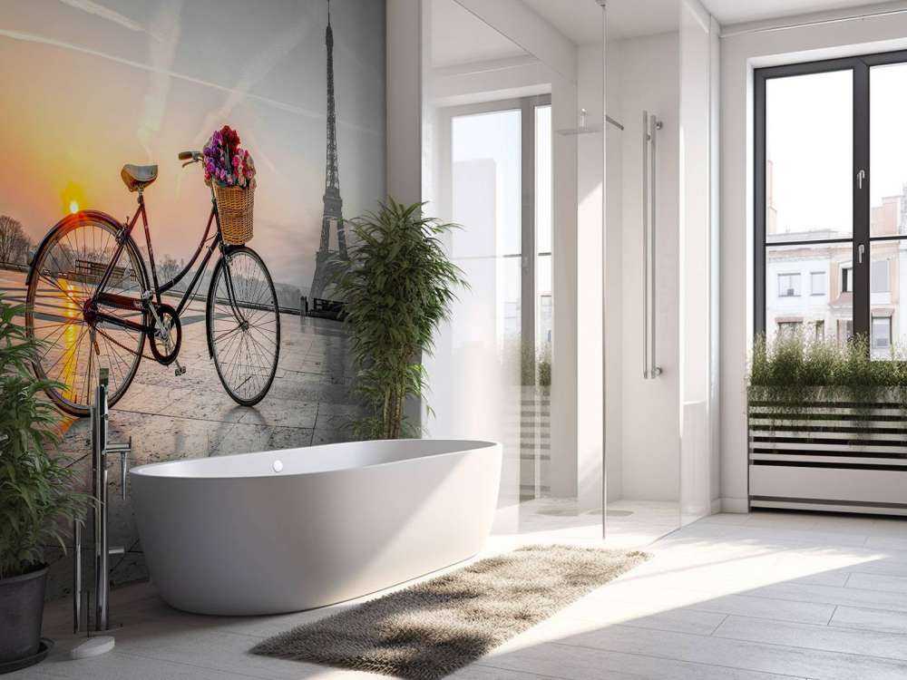 Zonsondergang bij Eiffeltoren