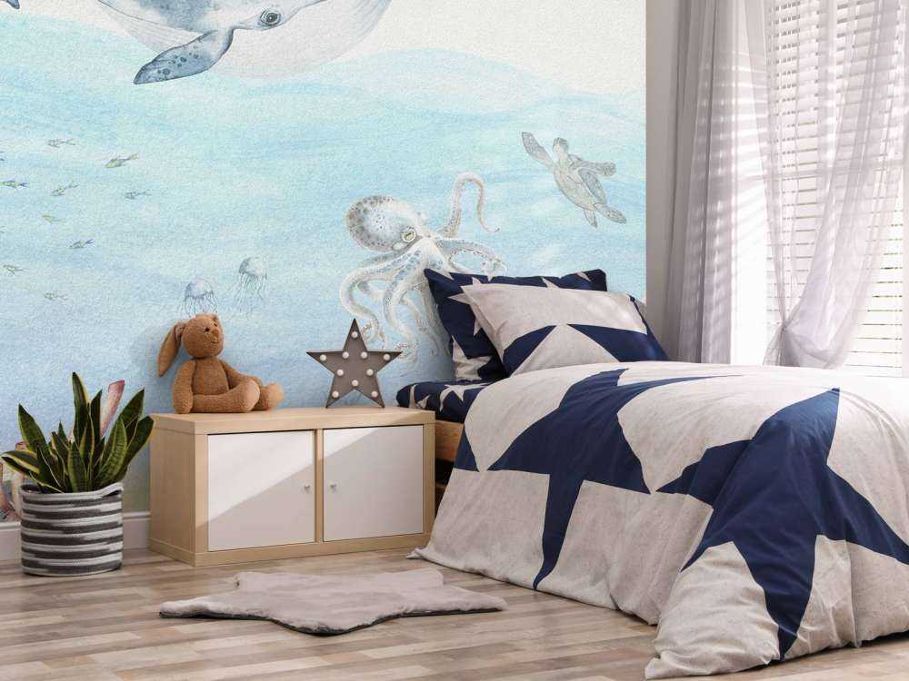 Onderwaterwereld met een walvis