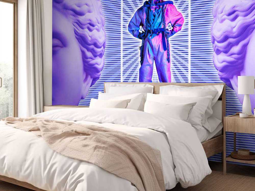 Modern design met Griekse standbeelden