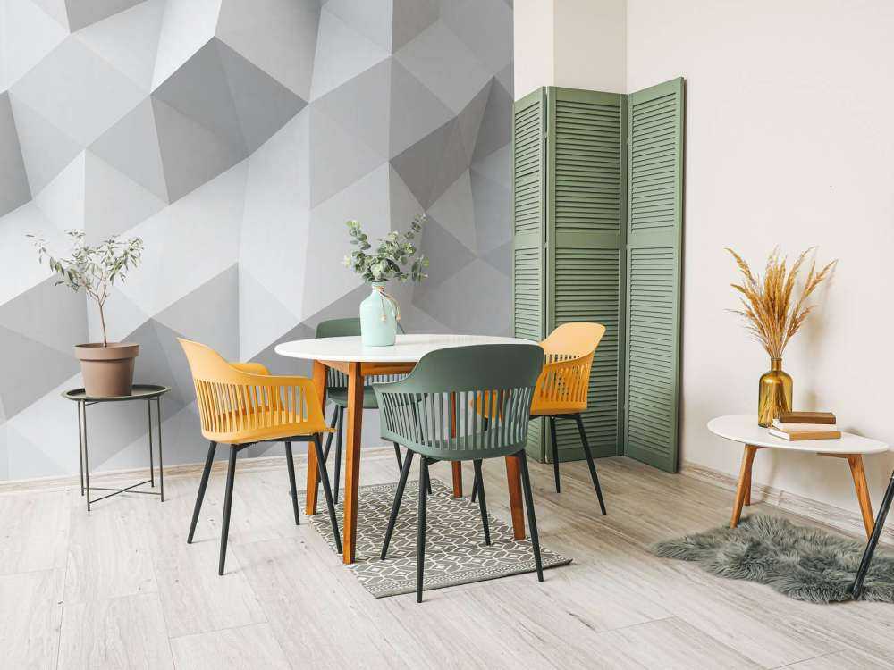 Wit veelhoekig geometrisch oppervlak