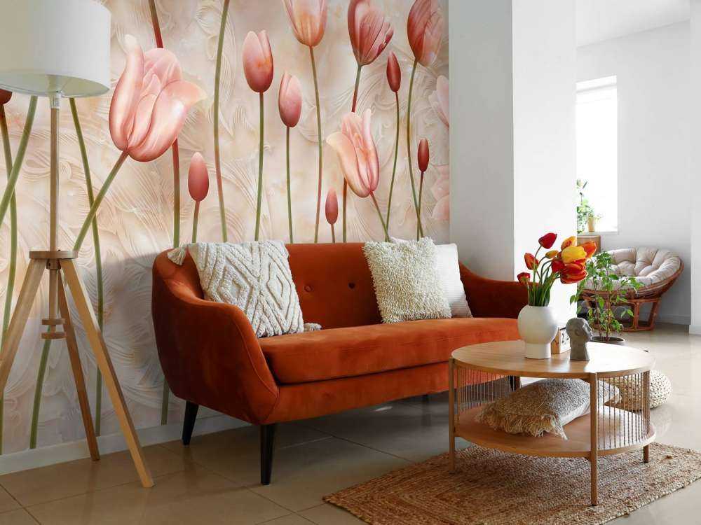 Roze wuivende tulpen