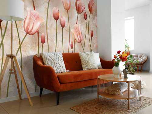 Roze wuivende tulpen
