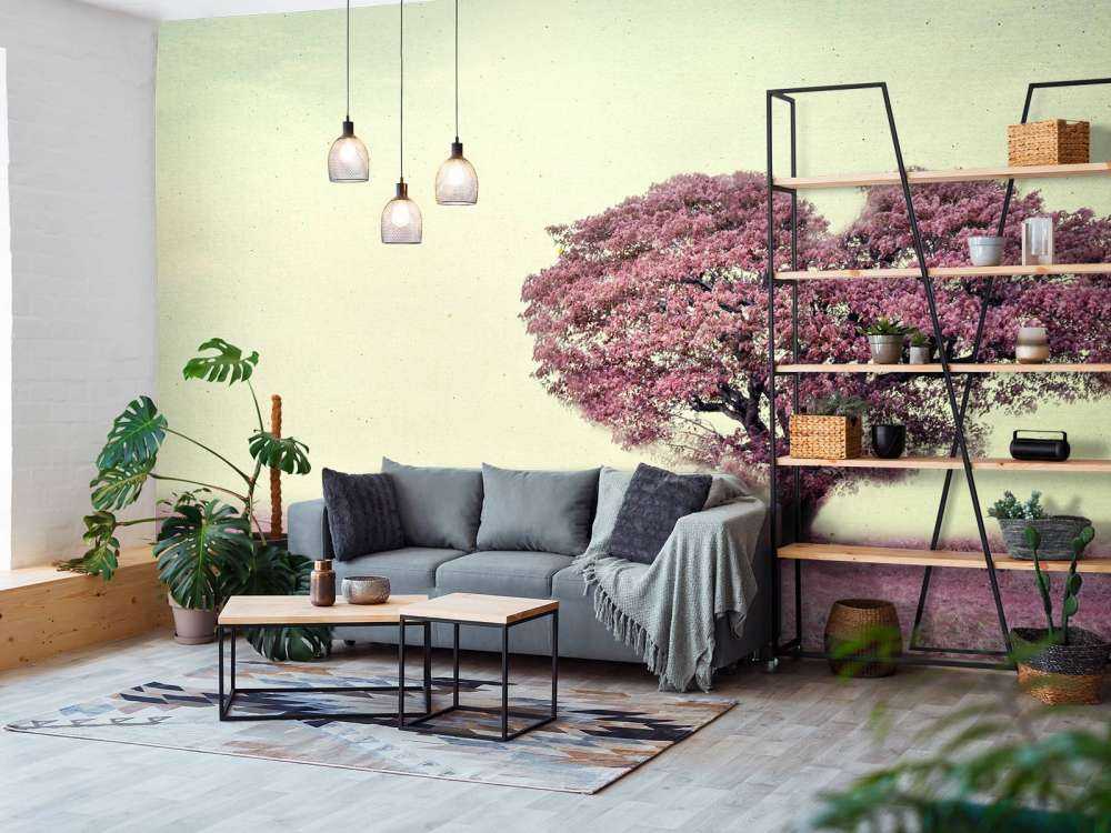 Roze hartvormige boom