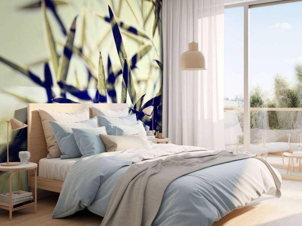 Bamboe bladeren in de zon