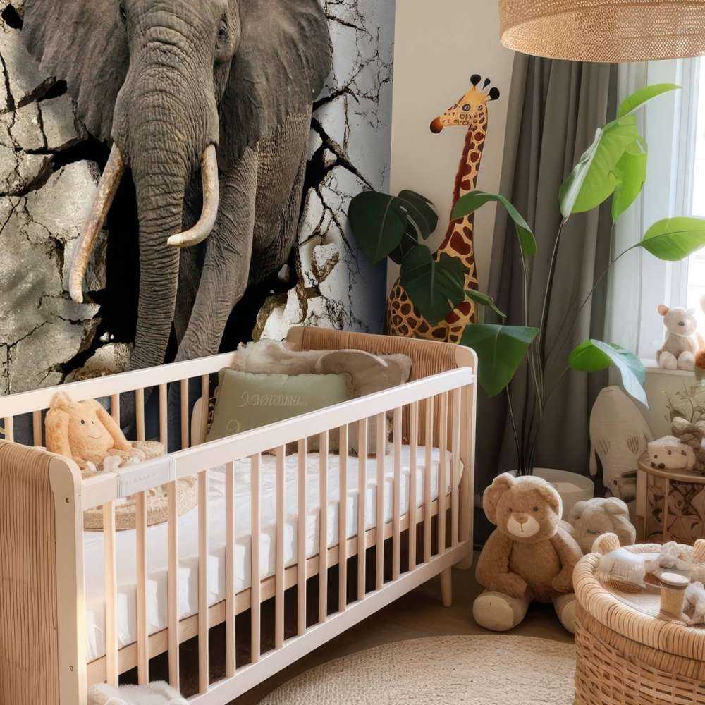 Grote olifant uit de muur