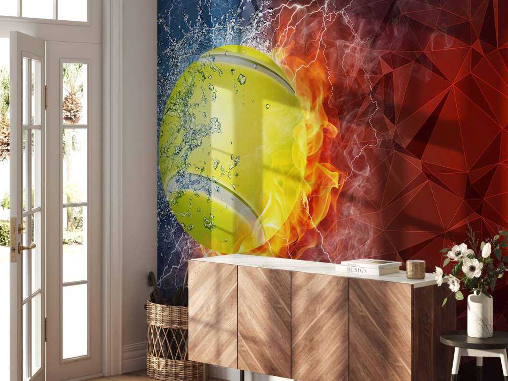 Tennisbal met veel kracht