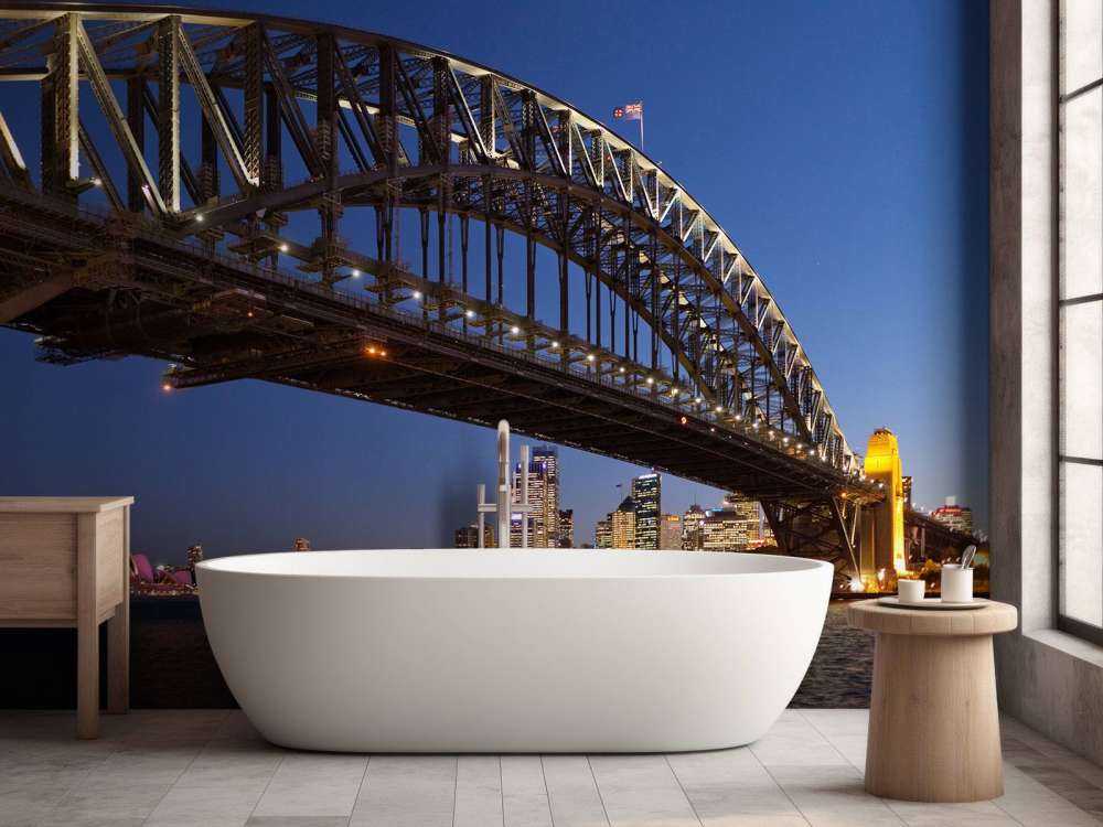 Sydney Harbour Bridge in de avond