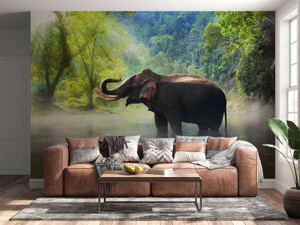 Wilde olifant in de jungle