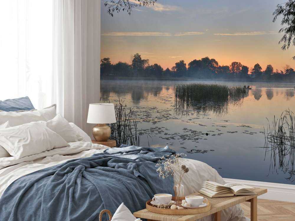 Natuurgebied in de vroege ochtend