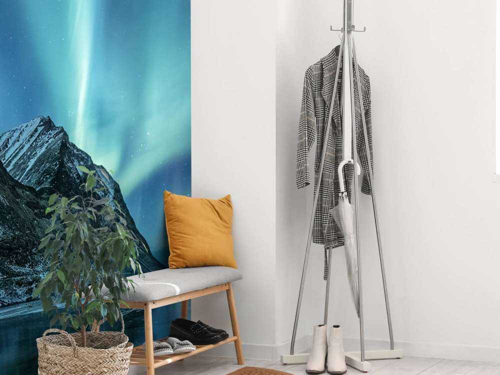 Felblauw Noorderlicht in Canada