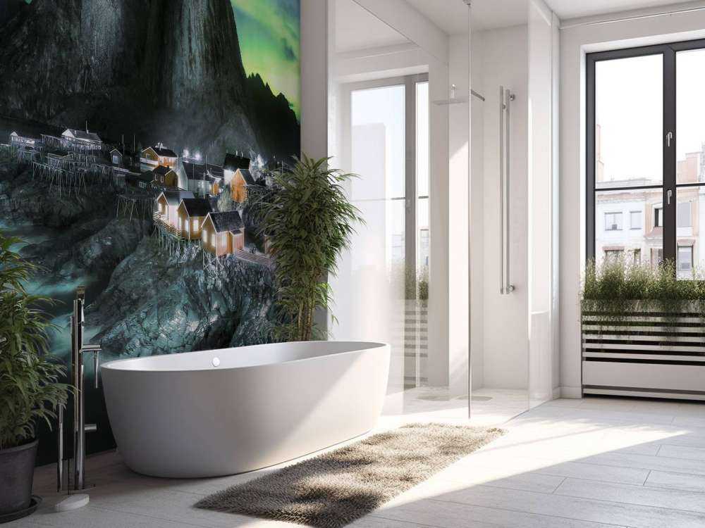 Noorderlicht boven Hamnøy