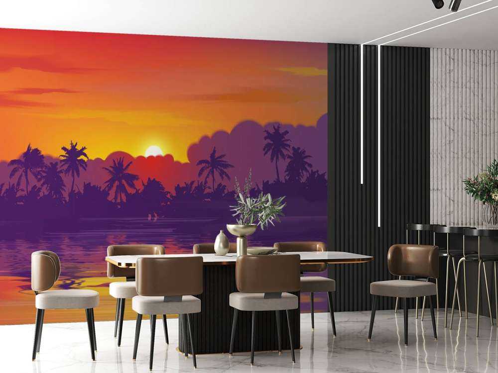 Gekleurde zonsondergang