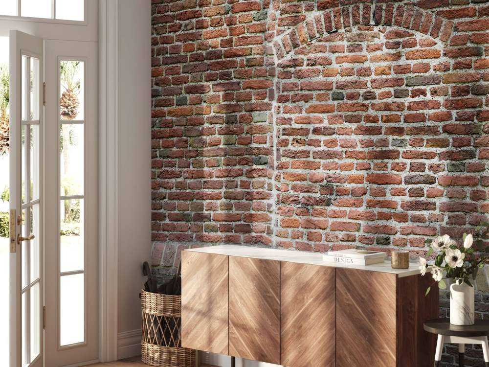 Oude gescheurde muur