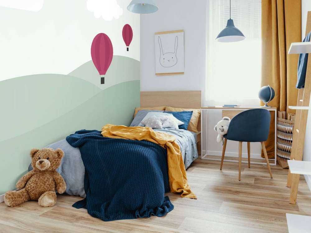 Heuvels met luchtballonnen