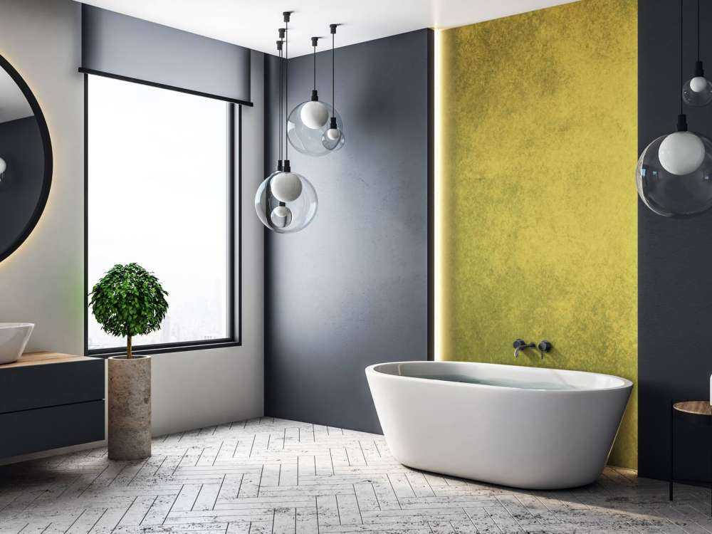 Oude geel-groene muur