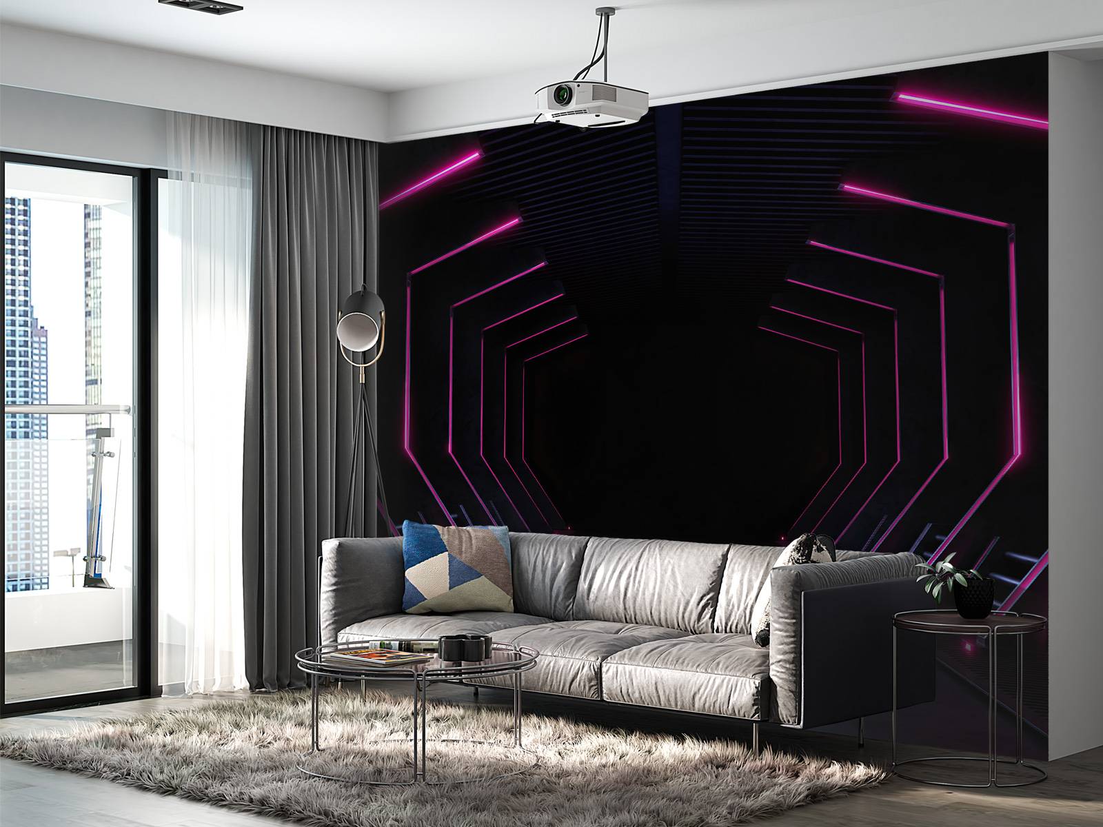 Lichtgevende 3D hal