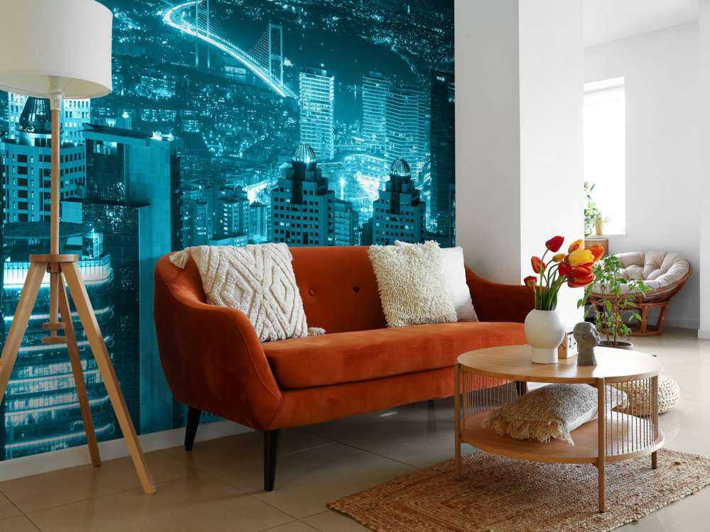 Istanbul met een blauw effect