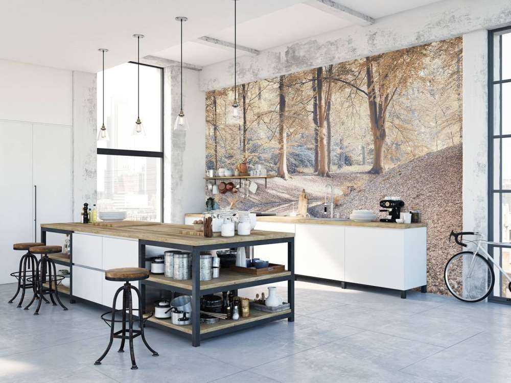 Beekje in bos - pastel