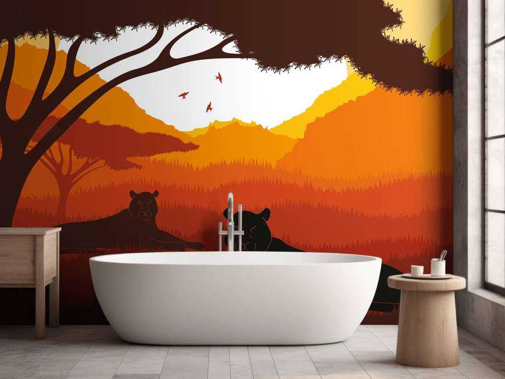 Zonsondergang in Afrika