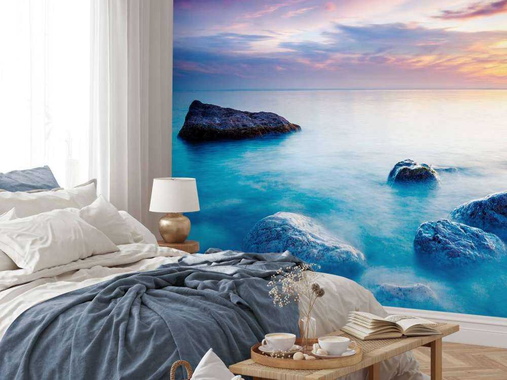 Magische zonsondergang op zee