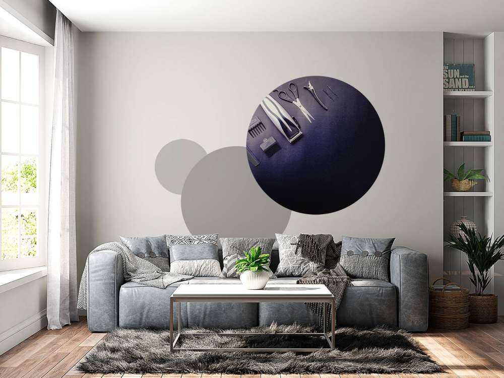 Kapper hulpmiddelen met een donkere achtergrond