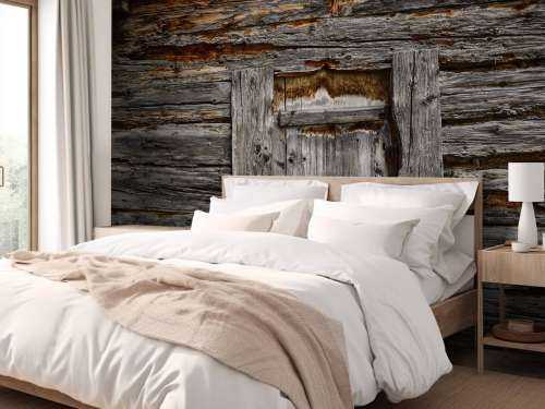 Donker hout met deur