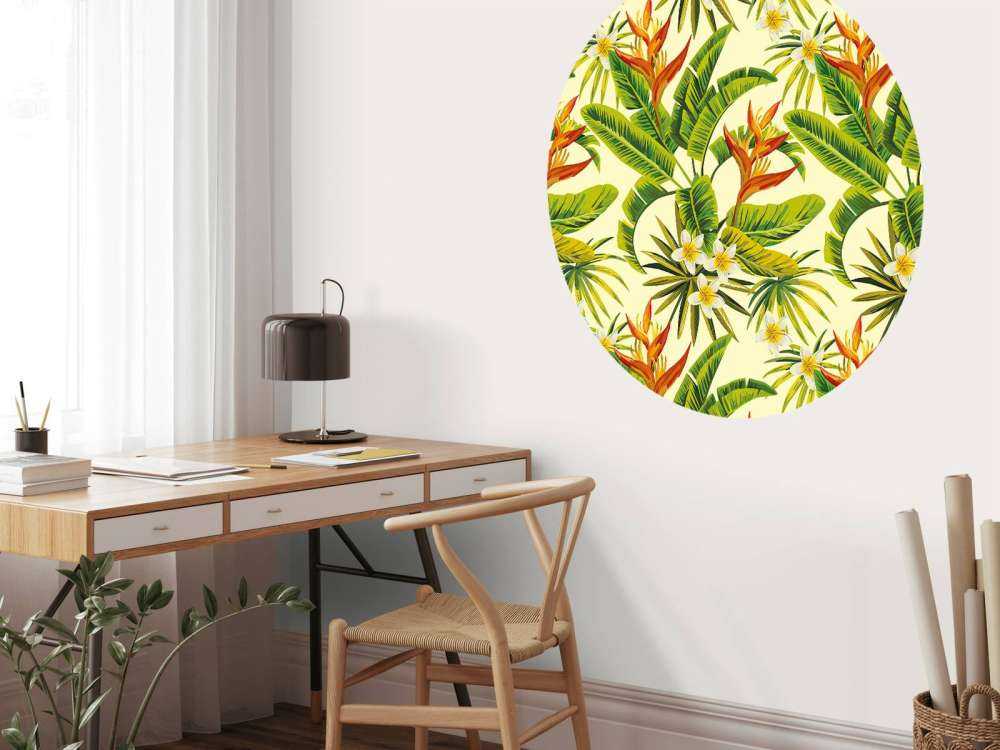 Bloemen en bladeren print