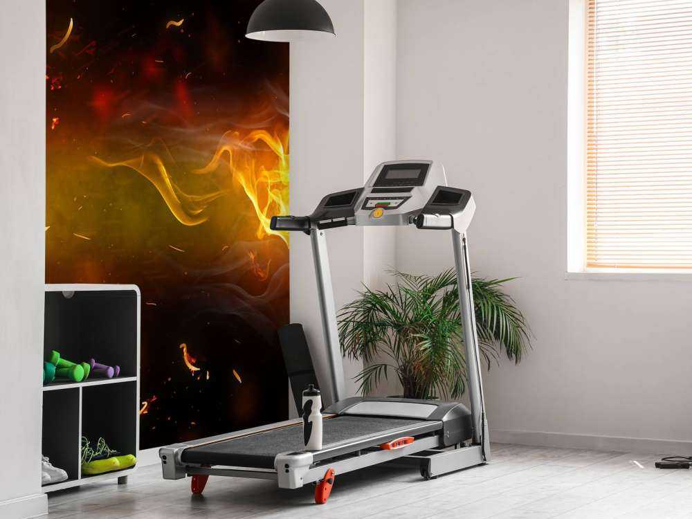 Voetbal brandt door het net