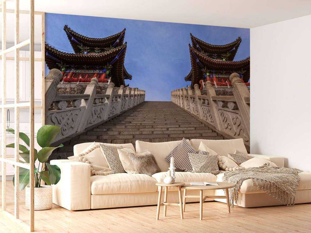 Trap naar Chinese tempel