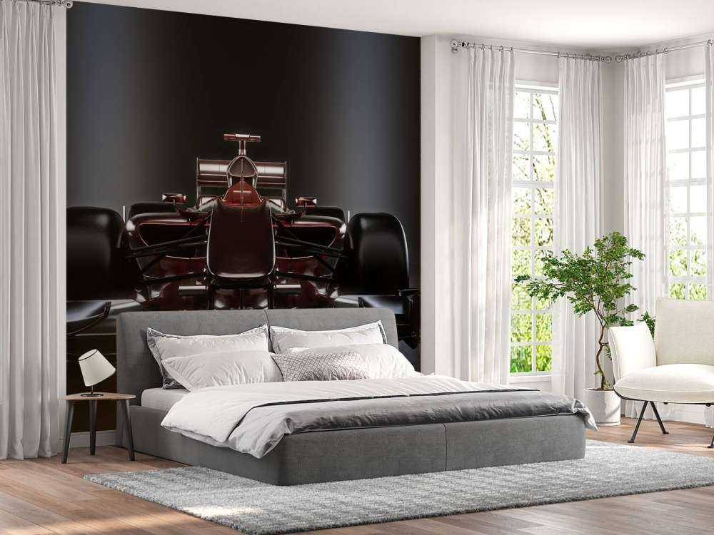 Voorzijde van een rode Formule 1-auto