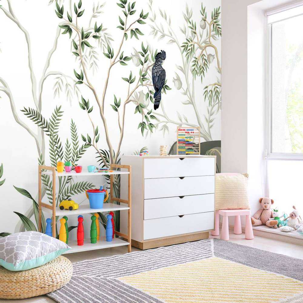 Getekende dieren in de jungle