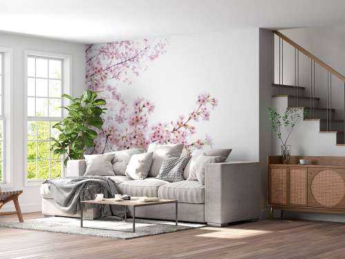 Roze bloesem takken