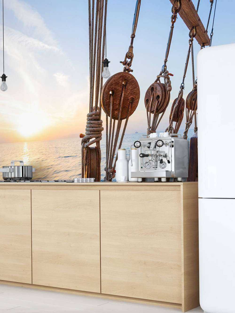 Zonsondergang zeilboot