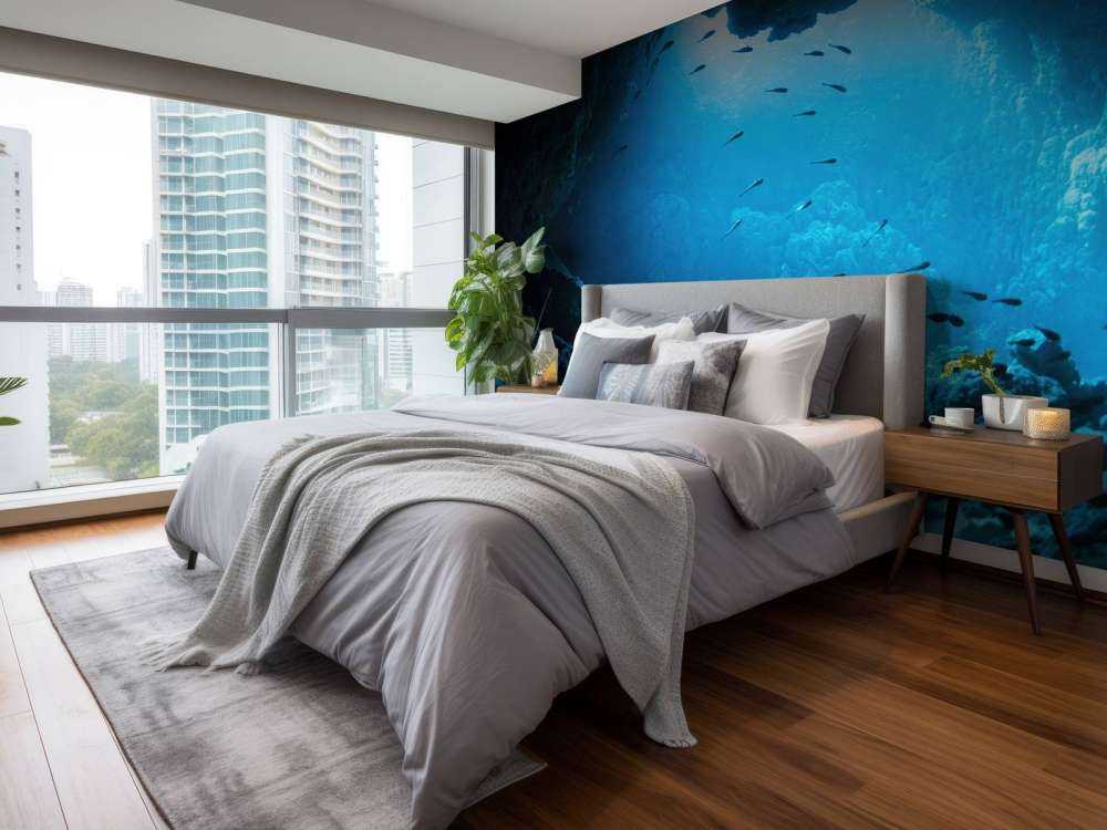 Onderwater grot met vissen