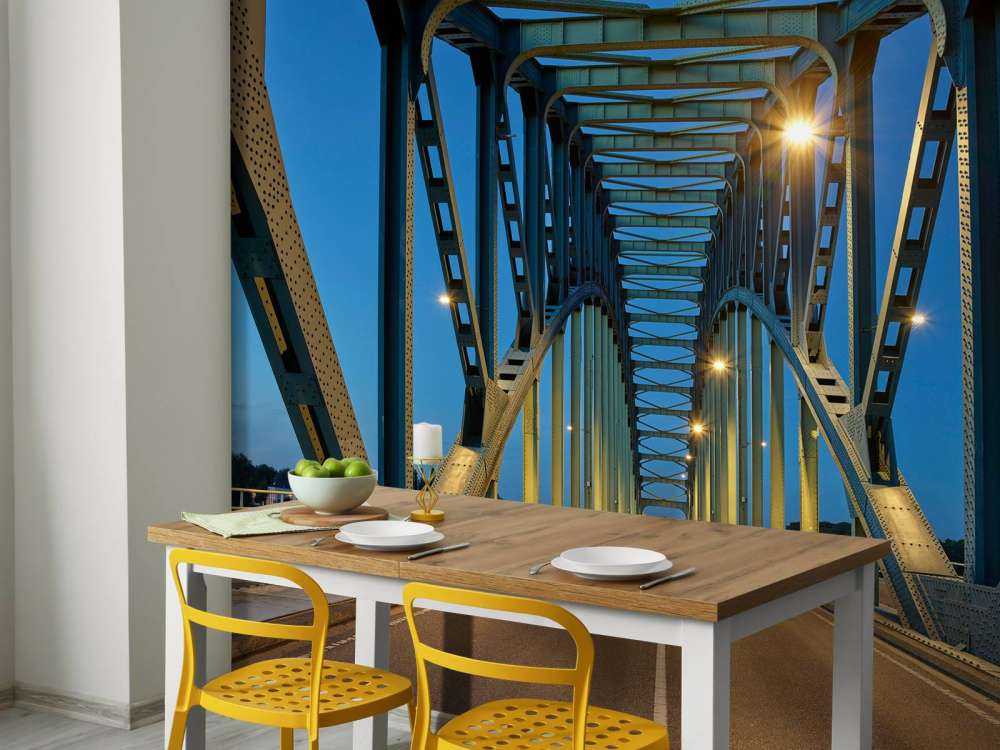 Stalen boogbrug