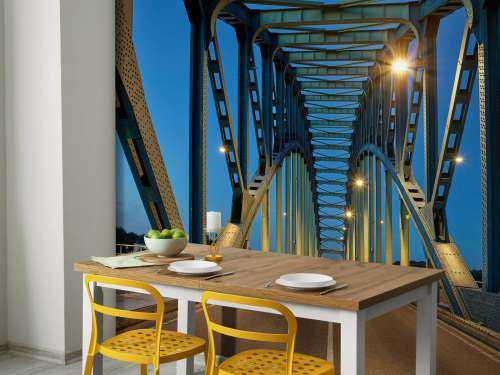 Stalen boogbrug