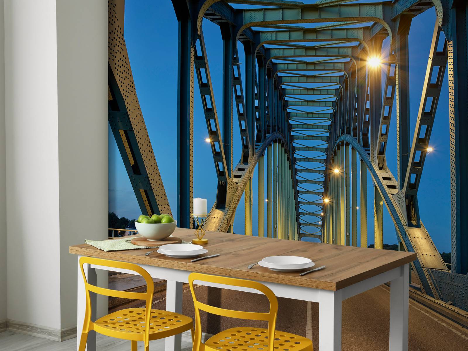 Stalen boogbrug